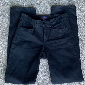 NYDJ Black Straight Leg Jeans